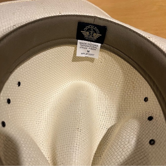 Docker's Safari Wide Brim Straw Hat Men’s Size Medium M Tan - Picture 8 of 10